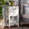 Baxton Studio Gabrielle White-Finished 2-Drawer Wood Nightstand 162-10260 - alternate 9